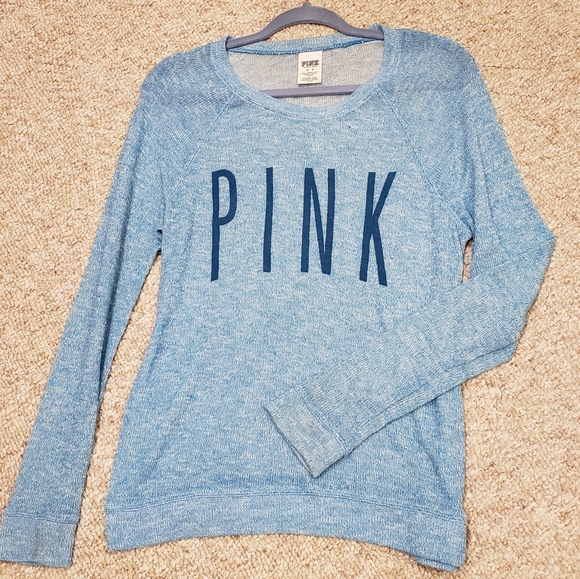 PINK Victoria's Secret Tops - PINK Victoria's Secret Blue Sweater Top - M